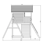 Parco Giochi in Legno Autoclavato Fungoo SUNSHINE Torre con Altalene e Scivolo - foto 5