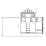 Parco Giochi in Legno Autoclavato Fungoo SUNSHINE Torre con Altalene e Scivolo-89590