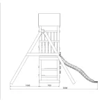 Parco Giochi in Legno Autoclavato Fungoo CHESTER con Scivolo e Altalene - foto 2