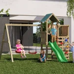 Parco Giochi in Legno Autoclavato Fungoo CHESTER con Scivolo e Altalene - foto 3