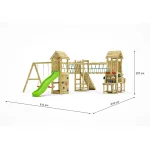 Parco Giochi in Legno Autoclavato Fungoo OPTIMIZER Torre con Altalene e Scivolo - foto 2