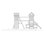 Parco Giochi in Legno Autoclavato Fungoo OPTIMIZER Torre con Altalene e Scivolo - foto 4