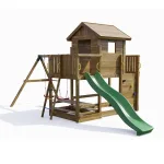 Parco Giochi in Legno Autoclavato Fungoo MARS Torre con Altalene e Scivolo - foto 5