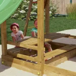Parco Giochi in Legno Autoclavato Fungoo MARS Torre con Altalene e Scivolo - foto 8