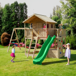 Parco Giochi in Legno Autoclavato Fungoo SUNSHINE Torre con Altalene e Scivolo-89593
