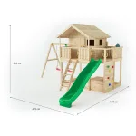 Parco Giochi in Legno Autoclavato Fungoo SUNSHINE Torre con Altalene e Scivolo - foto 3