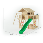 Parco Giochi in Legno Autoclavato Fungoo SUNSHINE Torre con Altalene e Scivolo-89589