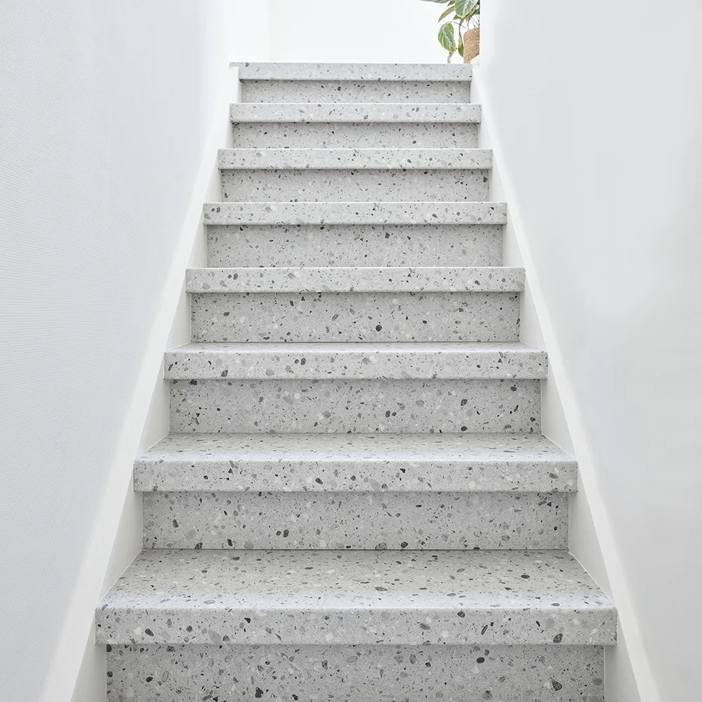 GRADINO TERRAZZO GREY Rivestimento Scale Interne Fai da te - Larghezza max 130 cm-89326
