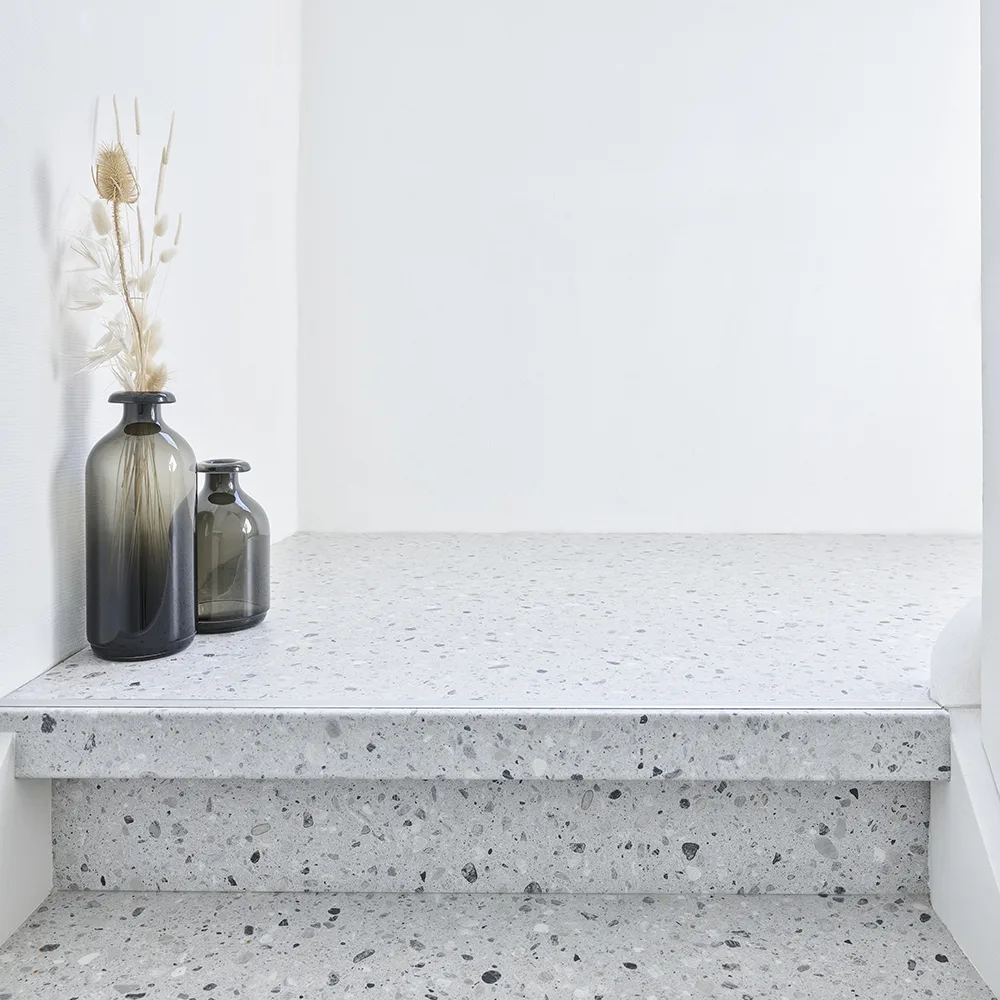 GRADINO TERRAZZO GREY Rivestimento Scale Interne Fai da te - Larghezza max 130 cm-89331