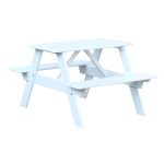 Tavolo Picnic per Bambini in Legno Modello MINI verniciato bianco - 80 x 40 x 56 h cm-89925