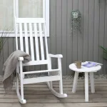 Sedia a dondolo da esterno Modello SAVANA 57 x 89 x 45/120 h. cm - Verniciato Bianco - foto 2
