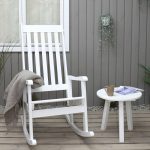 Sedia a dondolo da esterno Modello SAVANA 57 x 89 x 45/120 h. cm - Verniciato Bianco-89994