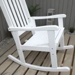 Sedia a dondolo da esterno Modello SAVANA 57 x 89 x 45/120 h. cm - Verniciato Bianco - foto 3
