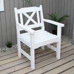 Poltrona da giardino in legno Modello BOLMEN 57 x 61 x 43/88 h. cm - Verniciato Bianco-0
