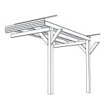 Estensione 212 x 380 cm per Pergola modulare OSLO L-0