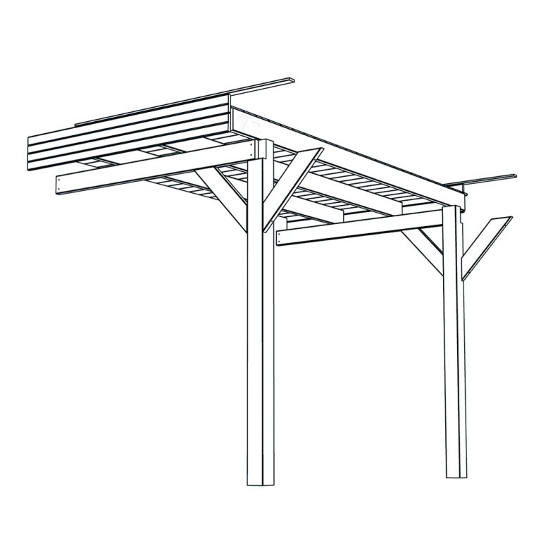 Estensione 212 x 380 cm per Pergola modulare OSLO L-0