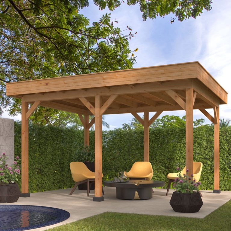 Pergola modulare in legno di Douglas OSLO L - set base 478 x 380 cm-0