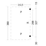Estensione 212 x 380 cm per Pergola modulare OSLO L-90140