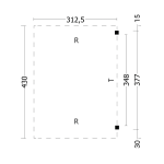 Estensione 312,5 x 430 cm per Pergola modulare OSLO XL-90152