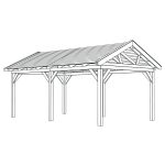Estensione 312,5 x 445 cm per Pergola modulare HAMAR XL-0