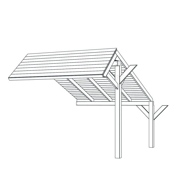 Estensione 212,5 x 318 cm per Pergola modulare BERGEN L-0