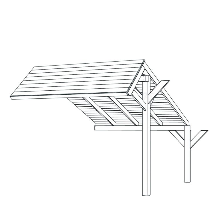 Estensione 212,5 x 318 cm per Pergola modulare BERGEN L-0