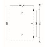 Estensione 312,5 x 445 cm per Pergola modulare HAMAR XL-90172