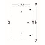 Estensione 212,5 x 395 cm per Pergola modulare HAMAR L-90162