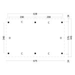 Pergola Gazebo modulare in legno di Douglas HAMAR XL - set base 675 x 445 cm-90167