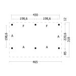 Pergola Gazebo modulare in legno di Douglas BERGEN L - set base 465 x 318 cm-90177