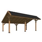 Pergola Gazebo modulare in legno di Douglas BERGEN XL - set base 675 x 418 cm-90189