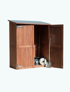 Armadio da Esterno in legno di Mogano oliato MONTEVIDEO 145 x 65 x 185 h. cm - immagine 2