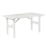 Tavolo in Legno da Esterno Modello VENTA 140 x 80 x 69 h. cm - Verniciato Bianco-0