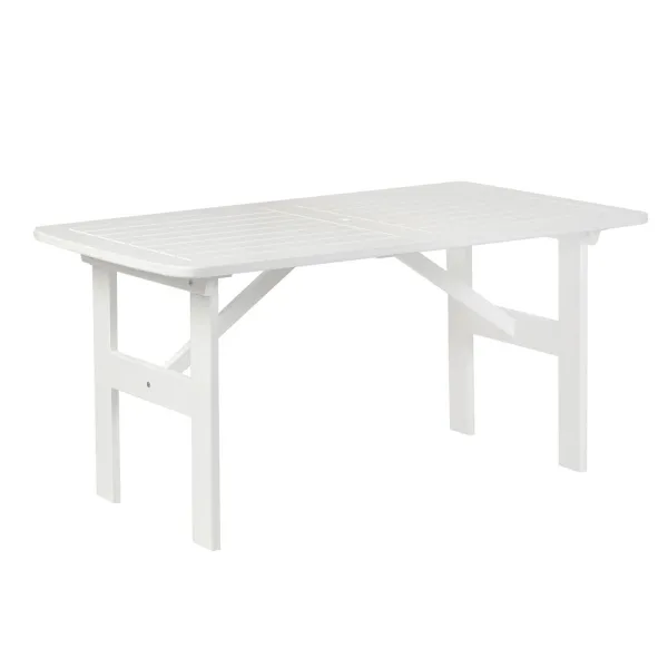 Tavolo in Legno da Esterno Modello VENTA 140 x 80 x 69 h. cm - Verniciato Bianco-0