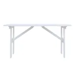Tavolo in Legno da Esterno Modello VENTA 140 x 80 x 69 h. cm - Verniciato Bianco - foto 2