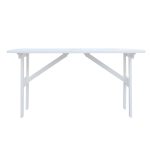 Tavolo in Legno da Esterno Modello VENTA 140 x 80 x 69 h. cm - Verniciato Bianco-89906