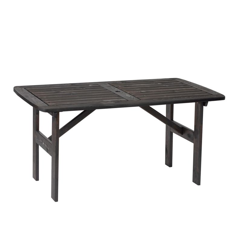 Tavolo in Legno da Esterno Modello VENTA 140 x 80 x 69 h. cm - Verniciato Grigio-0