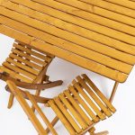 Set da giardino tavolo e sedie Modello LAXO Verniciata Miele - Pieghevole-89954