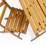 Set da giardino tavolo e sedie Modello SUNRISE Verniciato Miele - Pieghevole-90027