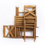 Set da giardino tavolo e sedie Modello SUNRISE Verniciato Miele - Pieghevole-90024