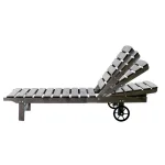 Lettino prendisole in legno Modello VENTA 173 x 61 x 31/90 h. cm - Verniciato Grigio-90014