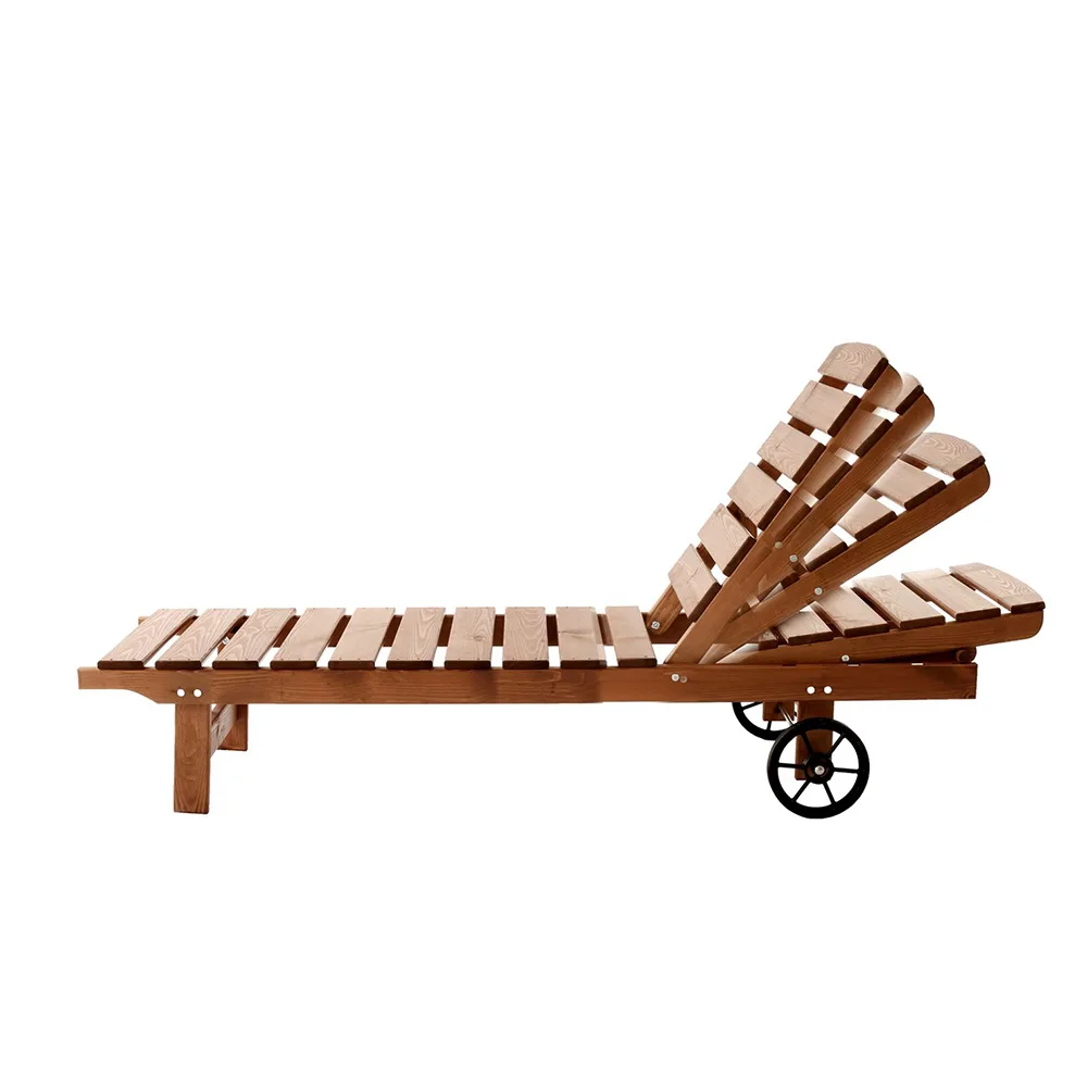 Lettino prendisole in legno Modello VENTA 173 x 61 x 31/90 h. cm - Verniciato Miele-90009