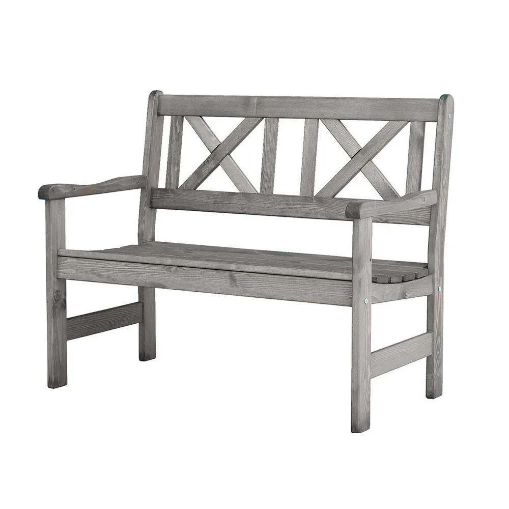 Panca in legno da esterno Pieghevole Modello MALMO Verniciata Grigia - Dimensioni 109 x 61 x 43/88 h. cm-89973
