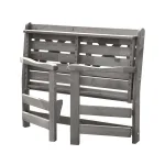 Panca in legno da esterno Pieghevole Modello MALMO Verniciata Grigia - Dimensioni 109 x 61 x 43/88 h. cm-89974