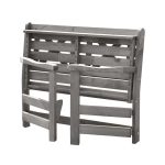 Panca in legno da esterno Pieghevole Modello MALMO Verniciata Grigia - Dimensioni 109 x 61 x 43/88 h. cm-89974