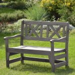 Panca in legno da esterno Pieghevole Modello MALMO Verniciata Grigia - Dimensioni 109 x 61 x 43/88 h. cm-0