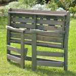 Panca in legno da esterno Pieghevole Modello MALMO Verniciata Grigia - Dimensioni 109 x 61 x 43/88 h. cm-89975