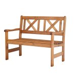 Panca in legno da esterno Pieghevole Modello MALMO Verniciata Miele - Dimensioni 109 x 61 x 43/88 h. cm-89961