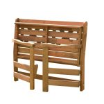 Panca in legno da esterno Pieghevole Modello MALMO Verniciata Miele - Dimensioni 109 x 61 x 43/88 h. cm-89962