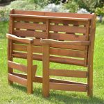 Panca in legno da esterno Pieghevole Modello MALMO Verniciata Miele - Dimensioni 109 x 61 x 43/88 h. cm-89964